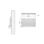Riace Linea Dark Grey Anthracite Flat Designer Radiator 490x800mm Double Panel 2369 BTU - Horizontal Bars