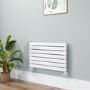 Riace White Flat Designer Radiator 490x800mm Double Panel 2369 BTU