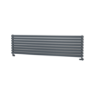Sorrento Linea Anthracite Oval Designer Radiator 472x1800mm Double Panel 5072 BTU - Horizontal Bars
