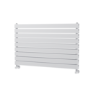 Riace Linea White Flat Designer Radiator 630x1000mm Double Panel 3727 BTU - Horizontal Bars