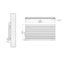 Riace Dark Grey Anthracite Flat Designer Radiator 630x1200mm Double Panel 4386 BTU