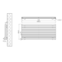 Riace Linea Midnight Black Flat Designer Radiator 630x1400mm Double Panel 5027 BTU - Horizontal Bars