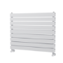 Riace Linea White Flat Designer Radiator 630x800mm Double Panel 3044 BTU - Horizontal Bars