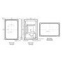 Rectangular Black Heated Bathroom Mirror with Lights 1200 x 800mm - Rhea
