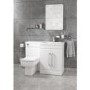White Right Hand Vanity Unit Furniture Suite - W1090mm - Includes Mid Edge Basin Only