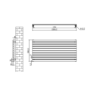 Sorrento Linea Black Oval Designer Radiator 590x1200mm Single Panel 2863 BTU - Horizontal Bars