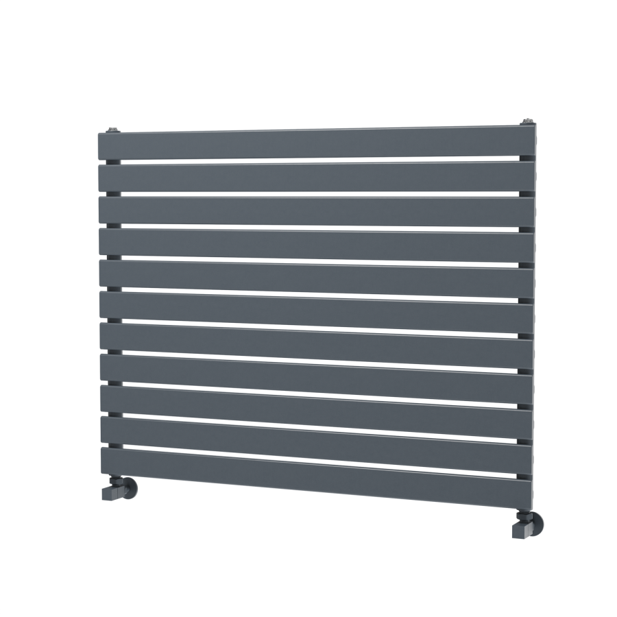 Riace Dark Grey Anthracite Flat Designer Radiator 770x1000mm Single Panel 2973 BTU