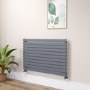 Riace Dark Grey Anthracite Flat Designer Radiator 770x1200mm Single Panel 3519 BTU