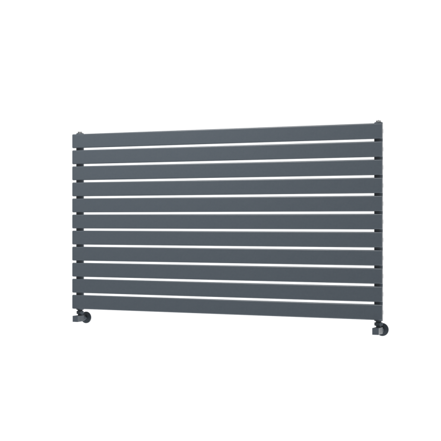 Riace Linea Dark Grey Anthracite Flat Designer Radiator 770x1400mm Single Panel 4072 BTU - Horizontal Bars