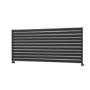 Riace Linea Midnight Black Flat Designer Radiator 770x1800mm Single Panel 5215 BTU - Horizontal Bars