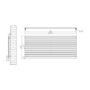Riace Linea Midnight Black Flat Designer Radiator 770x1800mm Single Panel 5215 BTU - Horizontal Bars