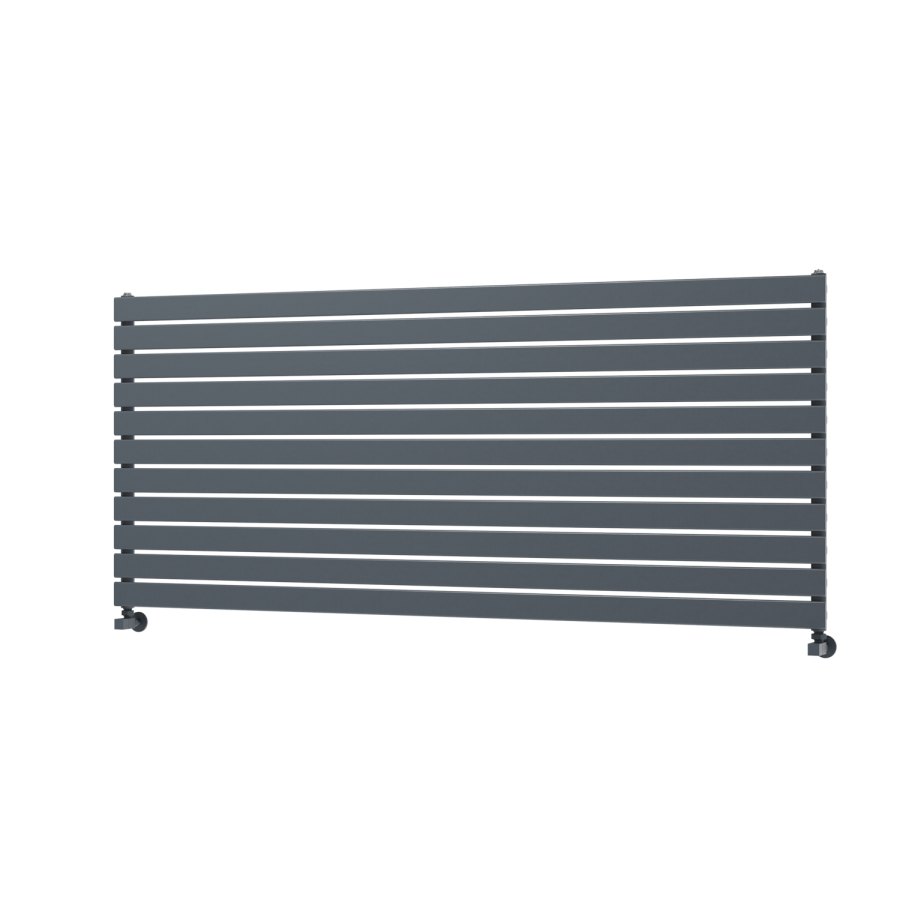 Riace Linea Dark Grey Anthracite Flat Designer Radiator 770x1800mm Single Panel 5215 BTU - Horizontal Bars