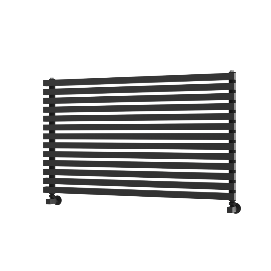 Ravello Midnight Black Square Designer Radiator 585x1000mm Single Panel 2785 BTU