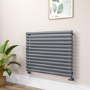 Sorrento Dark Grey Anthracite Oval Designer Radiator 767x1000mm Single Panel 3147 BTU