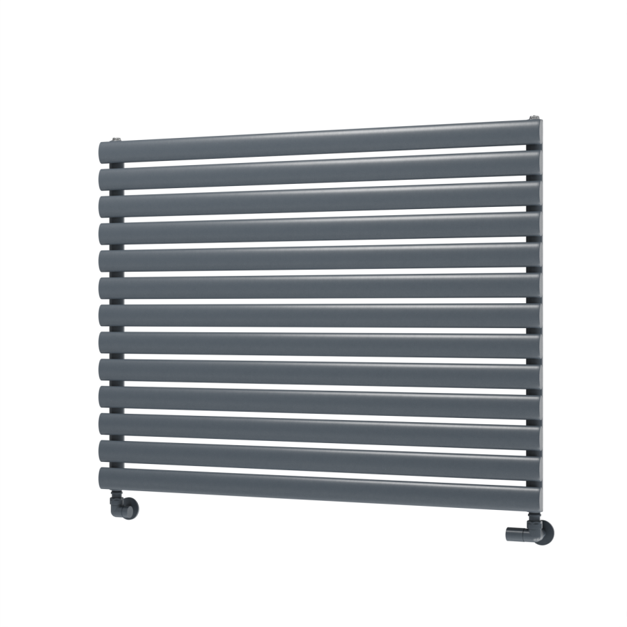 Sorrento Dark Grey Anthracite Oval Designer Radiator 767x1000mm Single Panel 3147 BTU