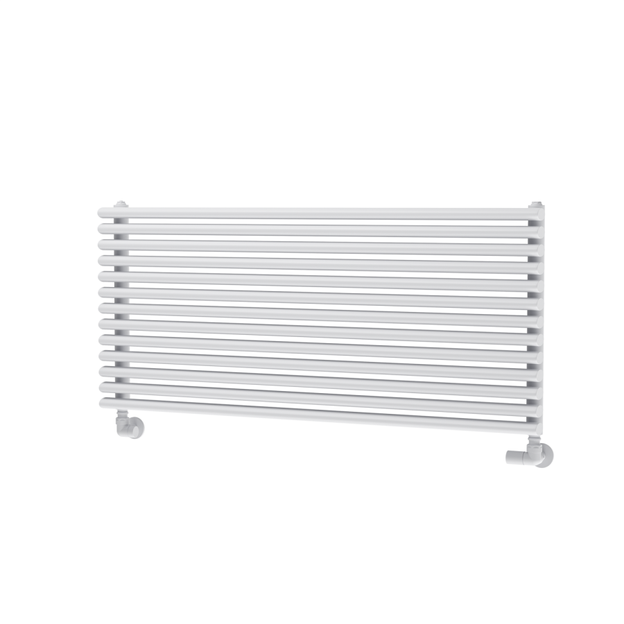 Ventura White Oval Unique Designer Radiator 455x1000mm Single Panel 2249 BTU