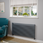 Ravello Dark Grey Anthracite Square Designer Radiator 585x1200mm Single Panel 3287 BTU