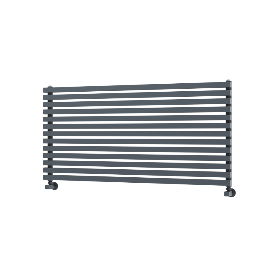 Ravello Dark Grey Anthracite Square Designer Radiator 585x1200mm Single Panel 3287 BTU
