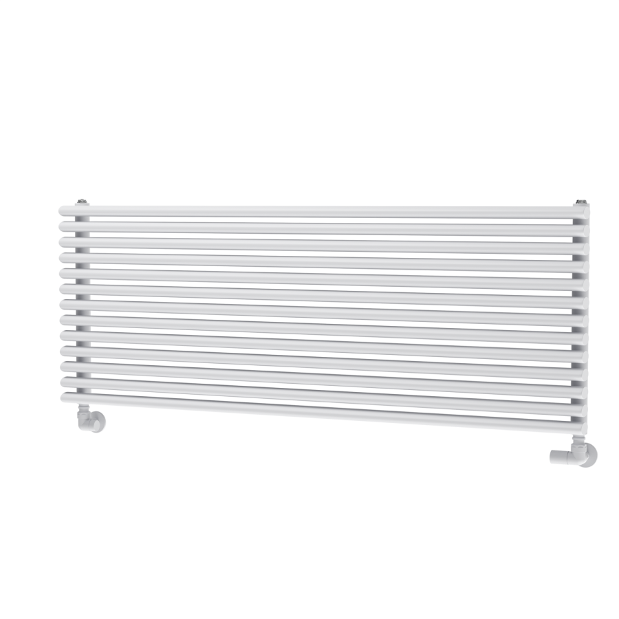 Ventura White Oval Unique Designer Radiator 455x1200mm Single Panel 2836 BTU