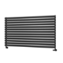 Sorrento Midnight Black Oval Designer Radiator 767x1400mm Single Panel 4311 BTU