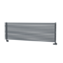 Ventura Dark Grey Anthracite Oval Unique Designer Radiator 455x1400mm Single Panel 3420 BTU