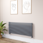 Ravello Dark Grey Anthracite Square Designer Radiator 585x1400mm Single Panel 3782 BTU