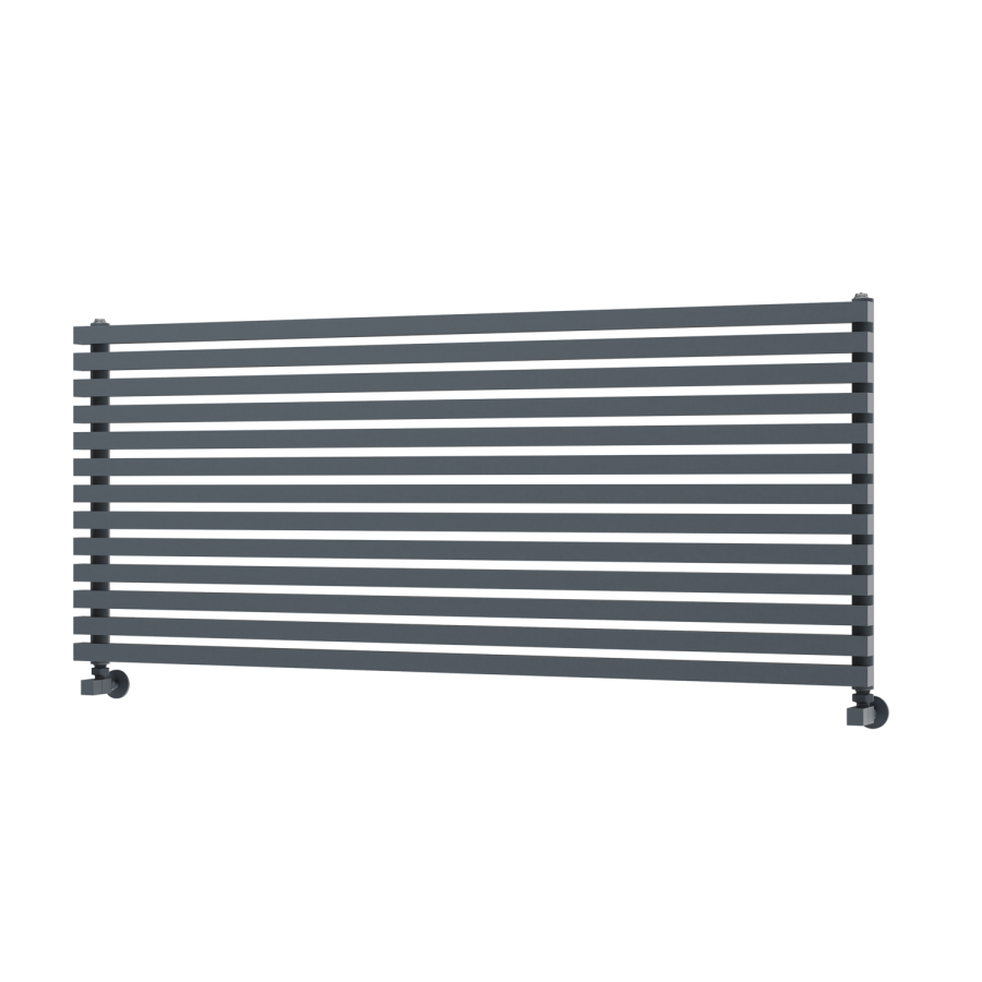 Ravello Dark Grey Anthracite Square Designer Radiator 585x1400mm Single Panel 3782 BTU