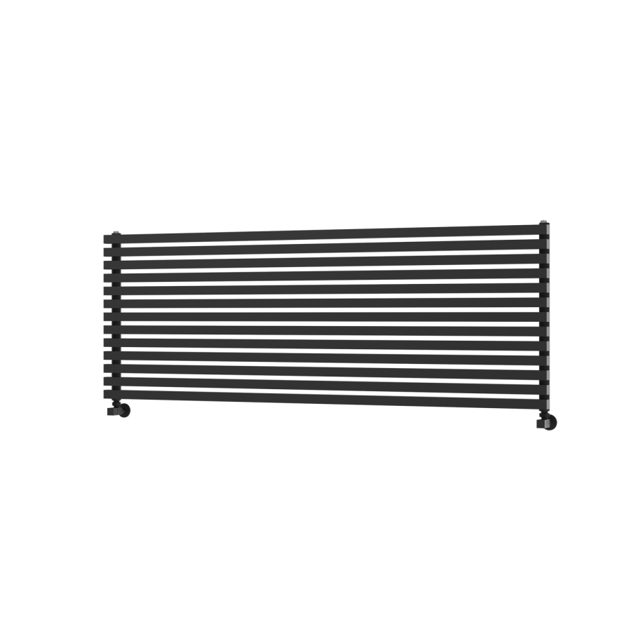 Ravello Midnight Black Square Designer Radiator 585x1600mm Single Panel 4266 BTU