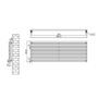 Ravello Dark Grey Anthracite Square Designer Radiator 585x1600mm Single Panel 4266 BTU