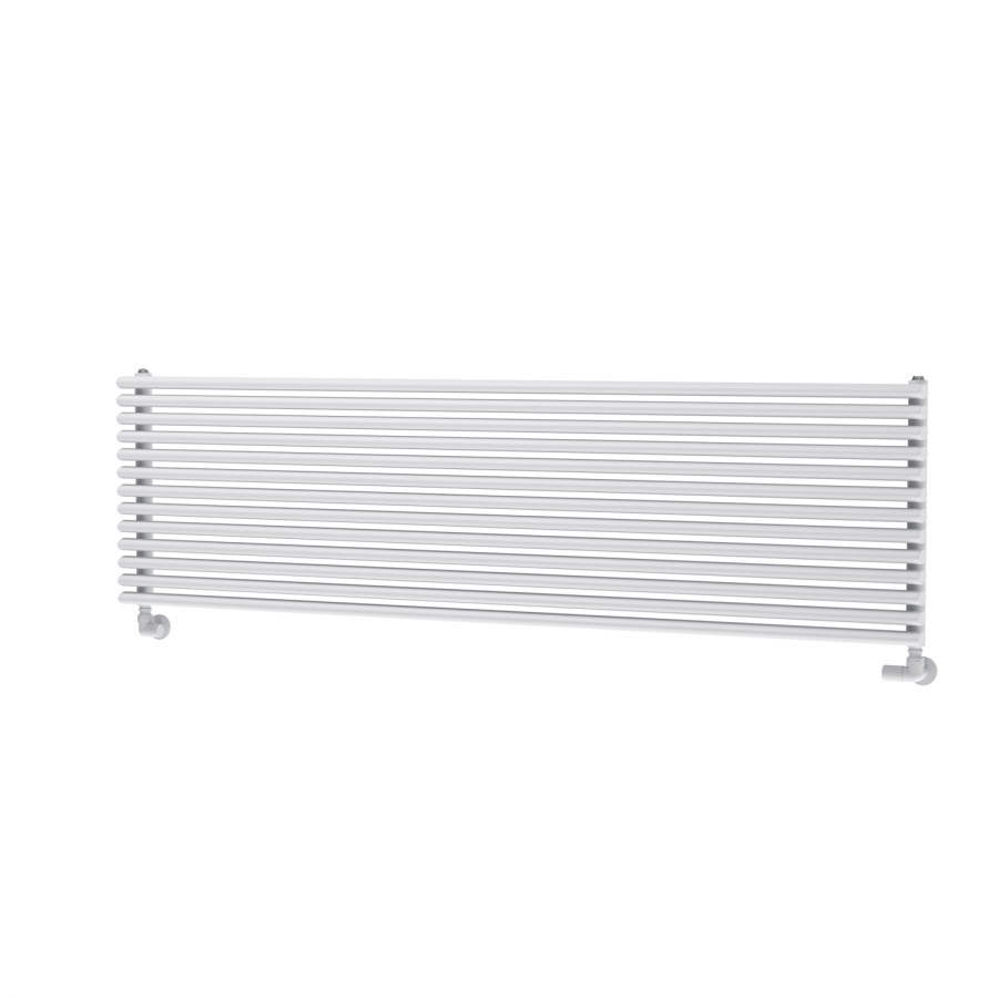 Ventura White Oval Unique Designer Radiator 455x1600mm Single Panel 4007 BTU