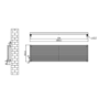 Ventura White Oval Unique Designer Radiator 455x1600mm Single Panel 4007 BTU