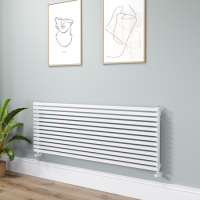 Ravello White Square Designer Radiator 585x1600mm Single Panel 4266 BTU
