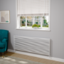 Ravello White Square Designer Radiator 585x1600mm Single Panel 4266 BTU