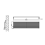 Ventura Midnight Black Oval Unique Designer Radiator 455x1800mm Single Panel 4594 BTU