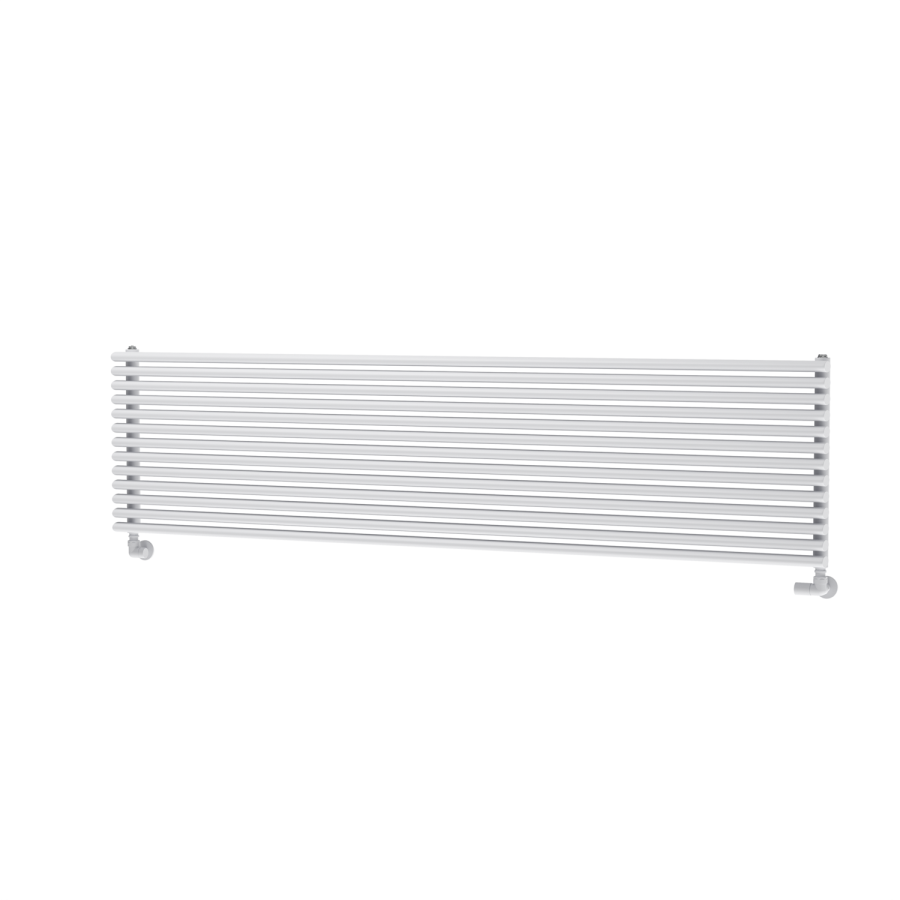 Ventura White Oval Unique Designer Radiator 455x1800mm Single Panel 4594 BTU
