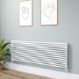 Ravello White Square Designer Radiator 585x1800mm Single Panel 4744 BTU