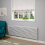 Ravello White Square Designer Radiator 585x1800mm Single Panel 4744 BTU