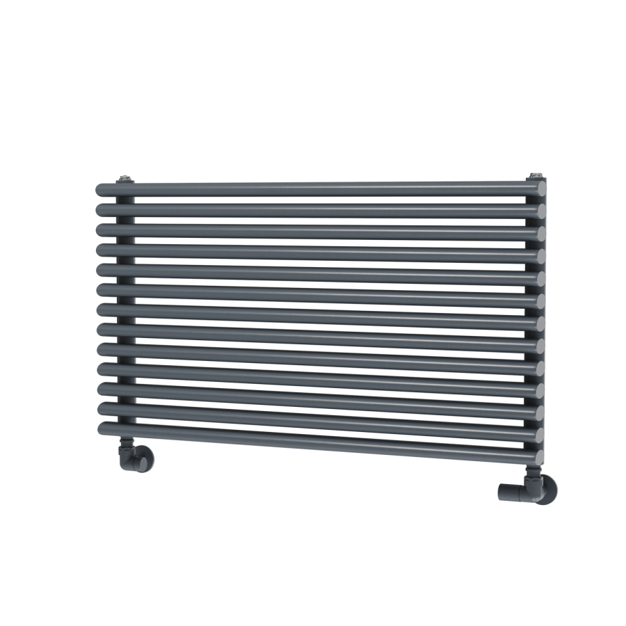 Ventura Dark Grey Anthracite Oval Unique Designer Radiator 455x800mm Single Panel 1887 BTU