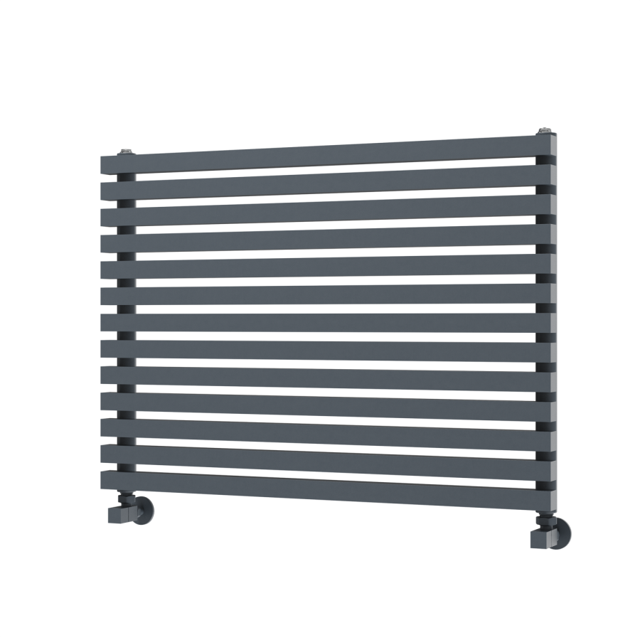Ravello Dark Grey Anthracite Square Designer Radiator 585x800mm Single Panel 2276 BTU