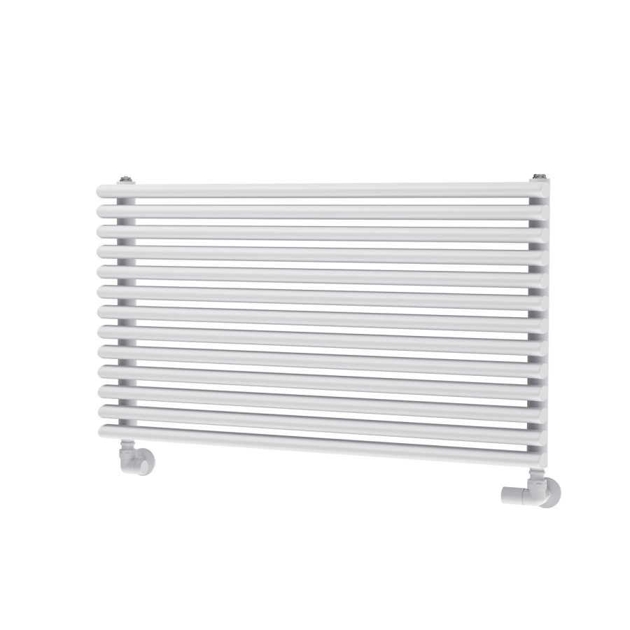 Ventura White Oval Unique Designer Radiator 455x800mm Single Panel 1887 BTU