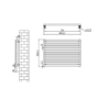 Ravello White Square Designer Radiator 585x800mm Single Panel 2276 BTU