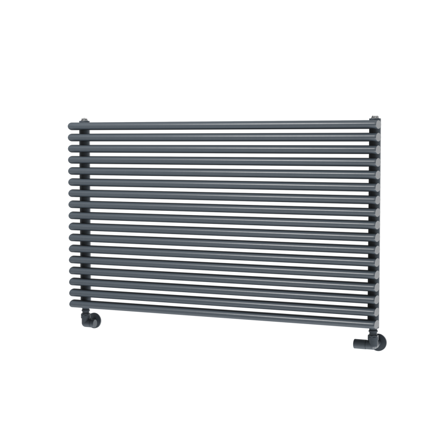 Ventura Dark Grey Anthracite Oval Unique Designer Radiator 595x1000mm Single Panel 3072 BTU