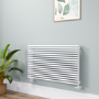 Ventura White Oval Unique Designer Radiator 595x1000mm Single Panel 3072 BTU