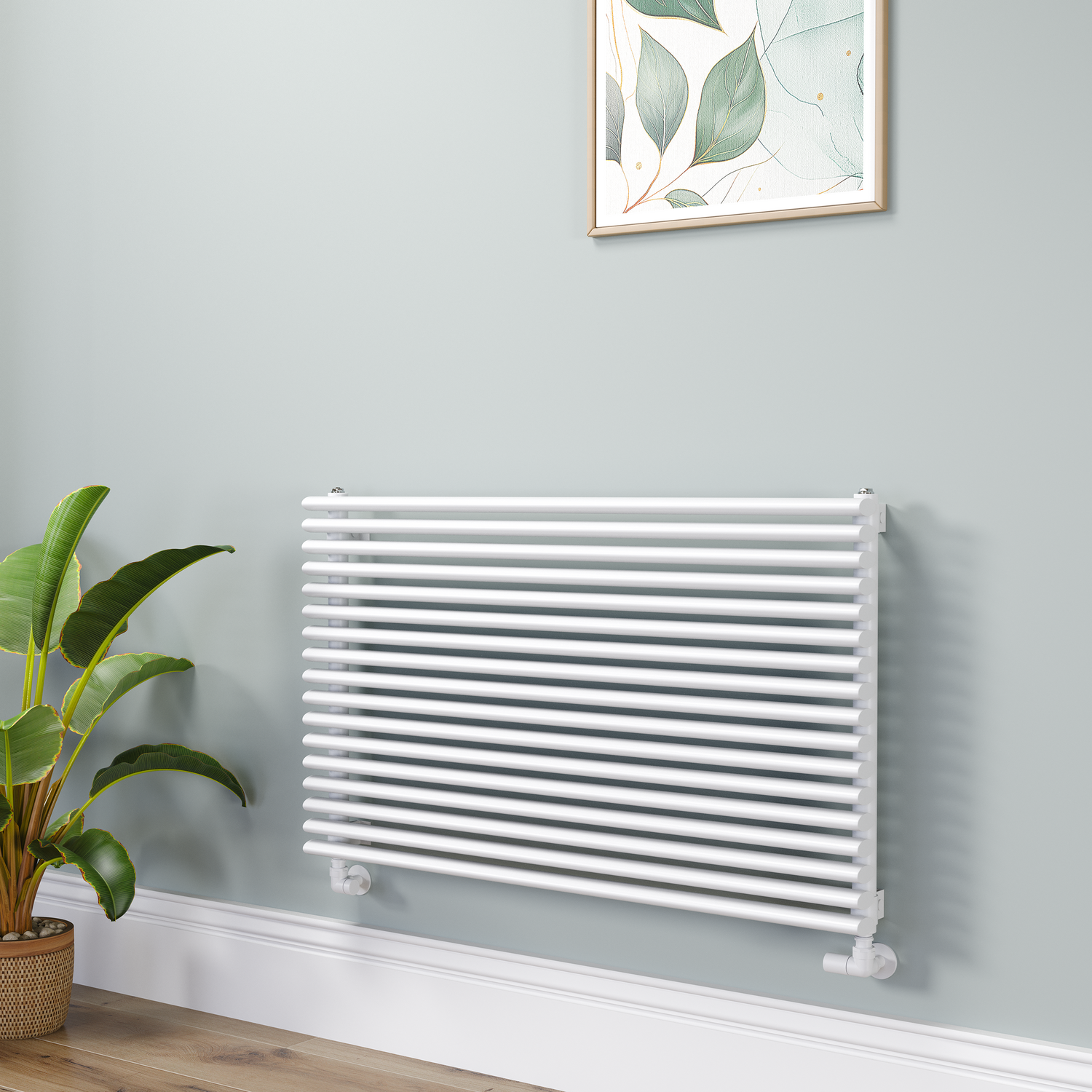 Ventura White Oval Unique Designer Radiator 595X1000mm Single Panel 3072 Btu