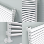 Ventura White Oval Unique Designer Radiator 595x1000mm Single Panel 3072 BTU