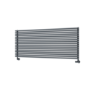 Ventura Dark Grey Anthracite Oval Unique Designer Radiator 595x1400mm Single Panel 4498 BTU