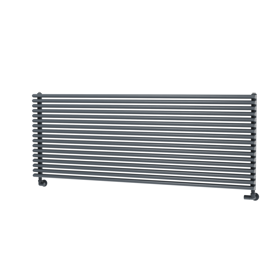 Ventura Dark Grey Anthracite Oval Unique Designer Radiator 595x1600mm Single Panel 5212 BTU