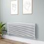 Ventura White Oval Unique Designer Radiator 595x1600mm Single Panel 5212 BTU