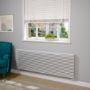 Ventura White Oval Unique Designer Radiator 595x1800mm Single Panel 5928 BTU