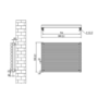 Ventura Dark Grey Anthracite Oval Unique Designer Radiator 595x800mm Single Panel 2386 BTU